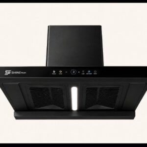 Electric Kitchen Chimney T- Shape Filter Less Push Button-Black